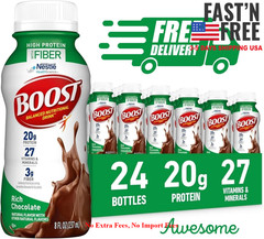 BOOST High Protein Nutritional Drink, Rich Chocolate, 20g Protein, 24 – 8 fl oz