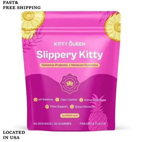 NEW LUXRY Kitty Queen Slippery Kitty – Feminine Probiotic + Moisture Gummies