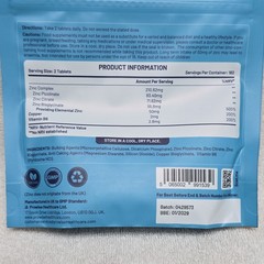 Prowise Healthcare Zinc Picolinate Complex 50mg 365 Vegan Tablets 102g