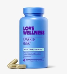 Love Wellness Sparkle Fiber Supplement. “Femcare” Daily Gut, Hormones & Vag-90ct