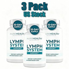 3 Pack Purehealth Research Lymph System Support Supplement Lymphatic Drainage
