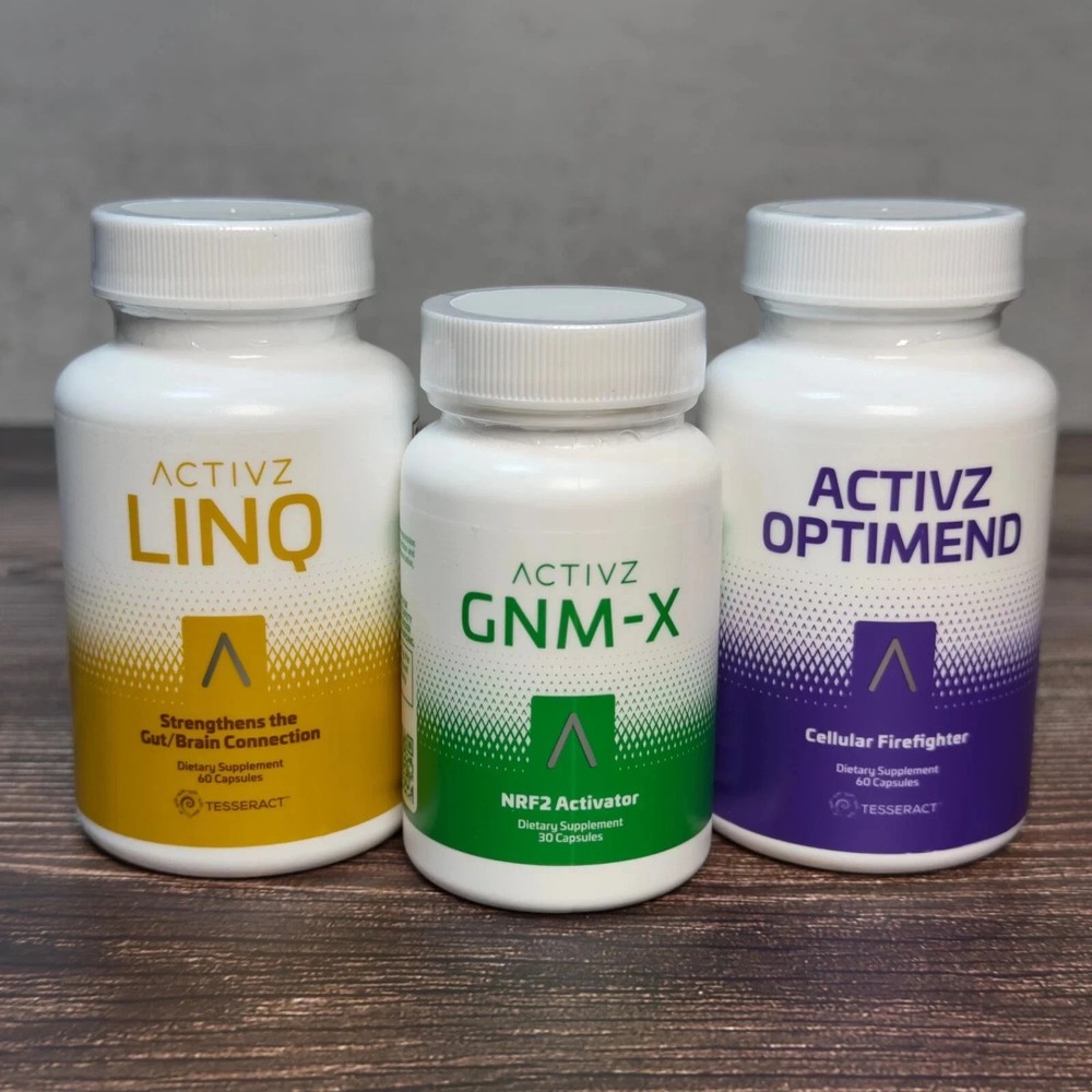ACTIVZ Trifecta 3 Bottle Set GNMX + LINQ + OPTIMEND – New/Sealed Exp 11/2026