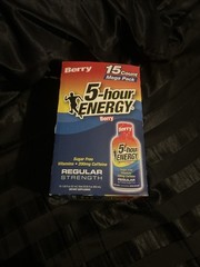 5-hour ENERGY Shot, Regular Strength, Berry, 15 Count
