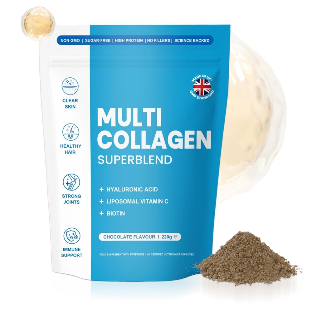 Improved Elavate CHOCOLATE 220g Multi Collagen Superblend Elevate Sealed Collage