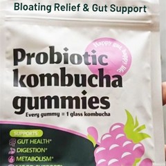 3X Probiotic Kombucha Gummy – Prebiotics,Probiotics,Postbiotics,Fiber Supplement