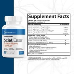 Nerve Health, Sciatic Nerve Support Supplement for Pain Relief & 120 Capsules