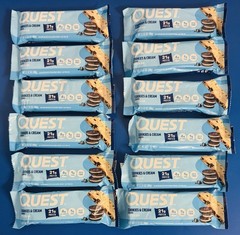 (10) Quest Protein Bars Cookies & Cream 21g Protein 2.12oz BB 10/2026