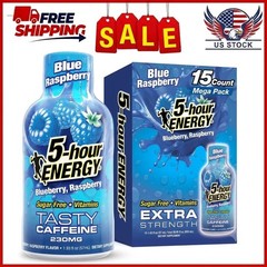 5-hour ENERGY Shot Extra Strength Blue Raspberry Energy Drinks 1.93 fl oz 15ct