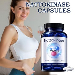 1-3X Nattokinase Supplement – 10800 FU 60 Capsules Per Serving HOT 2026