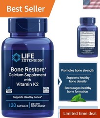 Bone Restore with Vitamin K2 – Essential Calcium & Mineral Complex, 120 Capsules