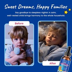 Magnesium Glycinate Liquid for Kids Sleep Calm Focus Drops Strawberry