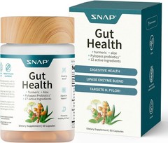Snap Gut Health Capsules Turmeric Aloe Pylopass Probiotics 15 Active Ingredients