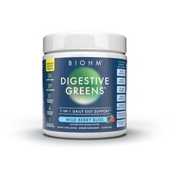 BIOHM Digestive Greens Green Superfood Powder 7.4 Oz 30 Servings Immune & Gut…