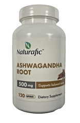 Naturafic Ashwagandha Root Supplement – Energy Support – 120 caps – Exp 11/26