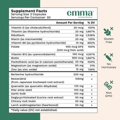 3 Pack Emma Gut Health Supplement 180 Capsules Bloating & Digestive Support