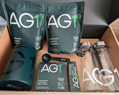 AG1 Athletic Greens Brand New Complete Kit (2) AG1 Pouch (5) AG1 Travel Packs