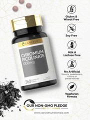 Ultra Chromium Picolinate 1000mcg | 360 Vegetarian Tablets | by Carlyle