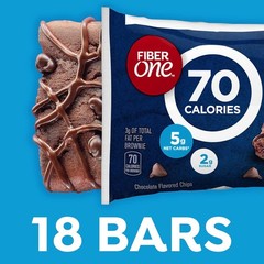 Mega Pack 70 Calorie Brownies – Guilt-Free Chocolate Fudge Snack Bars, 18 Count