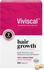 New VIVISCAL Hair Growth Supplement for Women 180 Tablets – 3 Month Supply