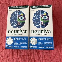 (2PACK) Schiff Neuriva Brain Performance + Eye Supplement 30 Capsules 11/27