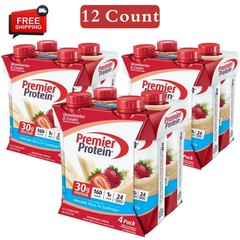 Premier Protein Shake, Strawberries & Cream, 30g Protein, 11 fl oz, 12 Ct