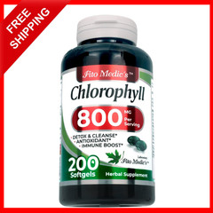 Lab – Chlorophyll – pure – 800 mg per serving- 200 Softgels – chlorophyll capsul