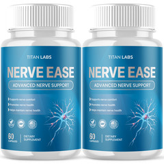 (2 Pack) Nerve Ease Nootropic Nerve Support Max Supplement NerveEase 120 Capsule