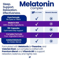 Healthfare Melatonin 20mg 150 Tabs With L-Theanine, Valerian Root & Vitamin B6
