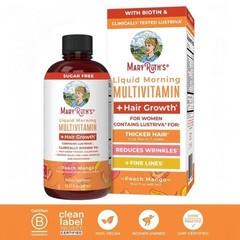 MaryRuth’s Liquid Multivitamin Hair Growth Women Biotin Peach Mango 450ml Fresh
