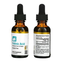 Professional Gold California Nutrition Folinic Acid Alcohol 1 FL Oz (30 Ml) – Lo