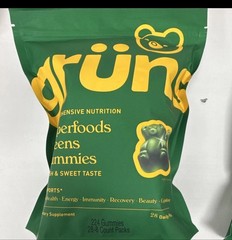 Gruns Adults Super Greens Gummies Superfood Gummies 28 daily-Packs
