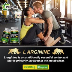 L-Arginine 3000mg Nitric Oxide,Testosterone Booster,Sperm Health, Energy Support
