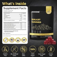 Shilajit Himalayan Gummies with Ashwagandha & Black Musli Gokshura – Natural Ene