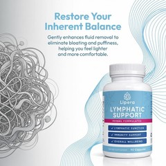 Lipera Lymphatic Support – 90 Capsules, Lymphatic Drainage Supplements for Fl…