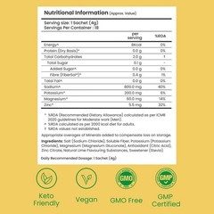 Supply6 Salts | Electrolyte Mix | Zero Added Sugar, (18 Servings, Lemon Lime) K3