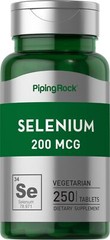 Selenium 200 mcg | 250 Tablets | Vegetarian Supplement | by Piping Rock