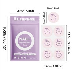5X’s Stronger Wearable Wellness NAD+ Boost Patches 30ct Brand New