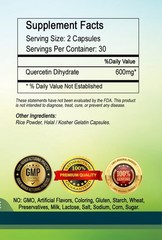 Quercetin 600mg Capsules, 60 Servings – USA Deal