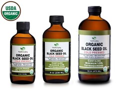 Organic Black Seed Oil – 100% Pure Cold Pressed Cumin Nigella Sativa Fresh Bulk