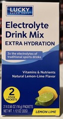 Electrolyte Drink Mix (Extra Hydration) Lot of 2 boxes each Net Wt . 1.12 oz