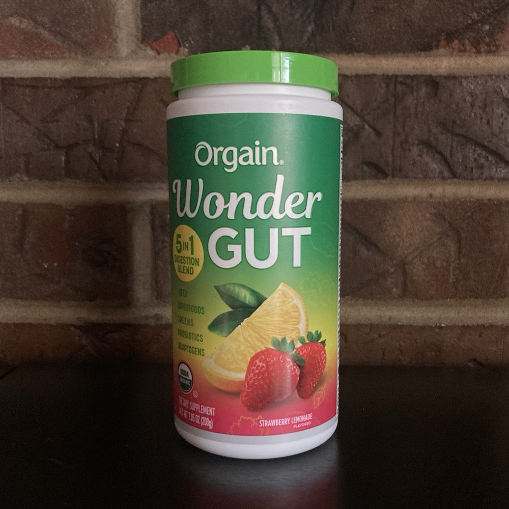 Orgain Wonder Gut Probiotic Powder Strawberry Lemonade 7.5oz