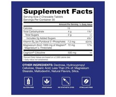 Qunol Brain Health Memory Plus Chewable Tablet with B6, Magnesium L-Threonate