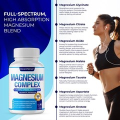 Magnesium Complex 7 Elemental Magnesium Supplement 1000mg – Magnesium Glycinate,