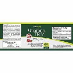 Raspberry Ketone Weight Management & Guarana Seed Metabolism Support Supplement