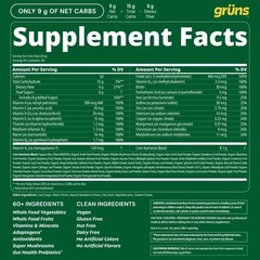 Gruns Low Sugar – SuperFoods Greens Gummies, Sweet Taste – 28 Pack