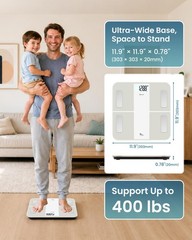 USB Rechargeable Bluetooth Digital Bathroom Scale Body Fat Weight BMI