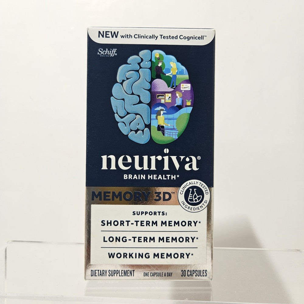 Neuriva Brain Health Memory 3D Short & Long Term 1 A Day 30 Caps Expires 06/2027