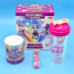 G Fuel Six Siege Unicorn Sunshine Collector’s Box Tub Tall Shaker Cup 4 Doodlez