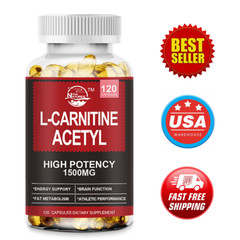 Nature’s Live Acetyl L-Carnitine 1500mg, 120 Capsules – Non-GMO and Gluten Free