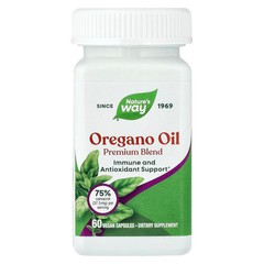 2 X Nature’s Way, Oregano Oil, Premium Blend, 60 Vegan Capsules (50 mg Per caps